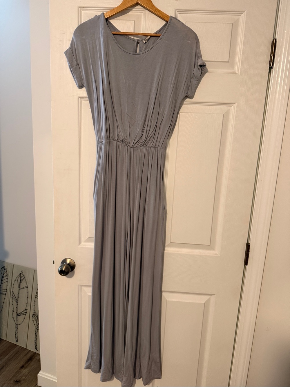 Women's Light Gray jumper with Short Sleeves